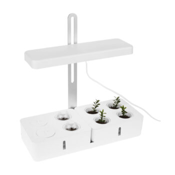 BIOR: Inteligentný kvetináč s LED osvetlením Bior - biela; materiál: plast; rozmery (ŠxHxV): 45x19x47,5 cm.