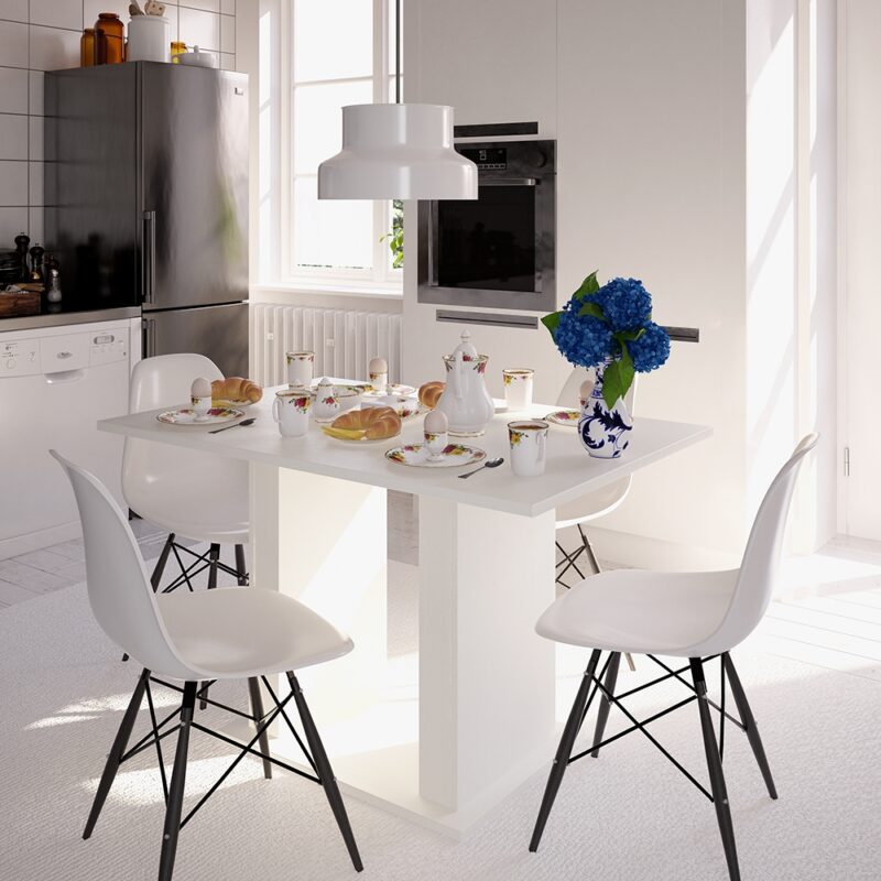KONDELA Bistro jedálenský stôl 119x79 cm biela KONDELA Bistro jedálenský stôl 119x79 cm biela – Obrázok 2