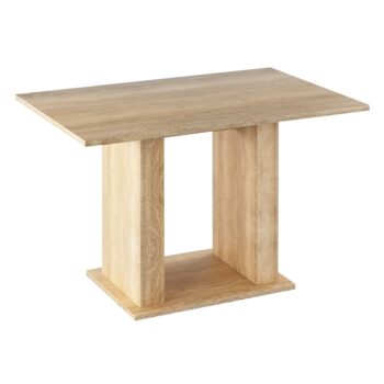 Jedálenský stôl Bistro s rozmermi 119x79 cm v elegantnom prevedení dub sonoma je ideálnym riešením pre moderné interiéry. Tento stôl od značky KONDELA ponúka praktickosť a štýlový dizajn, ktorý sa hodí do každej kuchyne či jedálne.