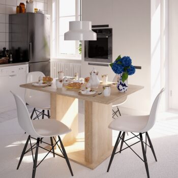 KONDELA Bistro jedálenský stôl 119x79 cm dub sonoma – Obrázok 2