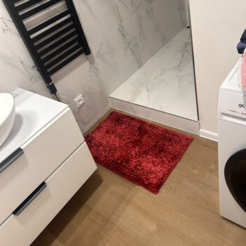 BO-MA, Kúpeľňová predložka Ella micro červená, 50x80, červená, kúpeľňa