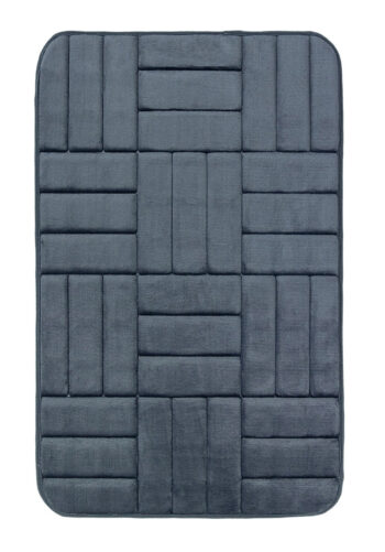 BO-MA, Protišmyková kúpeľňová predložka 3D 667 dark grey, 50x80, šedá, kúpeľňa