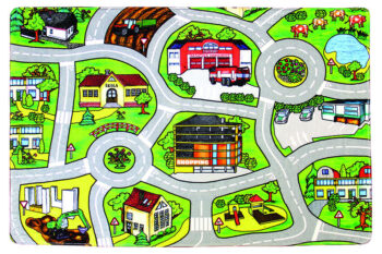 BO-MA, Protišmykový kusový koberec Cesty, 140x200, viacfarebná, detská izba