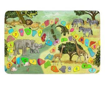 BO-MA, Protišmykový kusový koberec Safari, 76,5x117, viacfarebná, detská izba