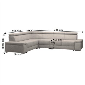 Zariaďte si domov luxusnou rohovou sedačkou so záhlavím BOBY L. Stane sa unikátnym doplnkom a určite nezostane bez povšimnutia. Okrem toho, že zaručí maximálne pohodlie vďaka pružinám falista a PUR peny pri sedení, k jedinečnému komfortu prispievajú aj polohovacie opierky hlavy a výklopné opierky…