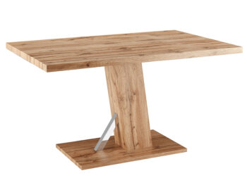 Jedálenský stôl Bolast s rozmermi 138x90 cm v elegantnom prevedení dub wotan je ideálnym doplnkom pre vašu kuchyňu alebo jedáleň. Tento moderný stôl od značky KONDELA ponúka dostatok priestoru pre pohodlné stolovanie až šiestich osôb, čo ho robí skvelou voľbou pre rodinné obedy…