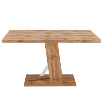 Jedálenský stôl Bolast s rozmermi 138x90 cm v elegantnom prevedení dub wotan je ideálnym doplnkom pre vašu kuchyňu alebo jedáleň. Tento moderný stôl od značky KONDELA ponúka dostatok priestoru pre pohodlné stolovanie až šiestich osôb, čo ho robí skvelou voľbou pre rodinné obedy…