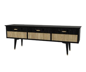 TV stolík BOLEROObohaťte svoju obývačku elegantným a praktickým TV stolíkom BOLERO. Tento štýlový nábytok je ideálnou voľbou pre všetkých, ktorí hľadajú kombináciu funkčnosti a moderného designu.Špecifikácia produktu:Názov produktu: BOLEROTyp tovaru: TV stolíkVhodné do miestnosti: obývacia izbaMateriál: LTDRozmer: 150 x 49,7 x 35 cmFarba: čierna + svetlo hnedáVybavenie: skrinkaPočet dvierok: 3Hrúbka materiálu: 18 mmDodatočné informácie: Dodávame v demonteTV stolík BOLERO ponúka dostatok úložného priestoru vďaka trom dvierkam, za ktorými sa skrýva praktická skrinka. Jeho robustná konštrukcia z materiálu LTD s hrúbkou 18 mm zaisťuje dlhú životnosť a stabilitu. Kombinácia čiernej a svetlo hnedej farby dodá vašej obývačke moderný a elegantný vzhľad.Využite náš jednoduchý systém montáže, pretože stolík dodávame v demontovanom stave. Získajte svoj nový televízny stolík BOLERO a vylepšite vzhľad aj funkčnosť vašej obývačky ešte dnes!