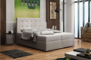Štýlová a elegantná posteľ BONEMI je v modernom prevedení. Patrí medzi postele typu BOXSPRING. Výrazným dizajnovým prvkom je jej čelo, ktoré tiež ochráni vašu stenu pred oderom.Posteľ je čalúnená. Použitá je látka COSMIC 10.  Súčasťou postele je kvalitný bonellový matrac. Pre väčší komfort si môžete dokúpiť praktický vrchný krycí matrac TOPPER (viď. doporučené produkty).Disponuje veľkým úložným priestorom, ktorý je vhodný na uloženie perín, obliečok a podobne.Rozmery (š,v,h): 143 x 101 x 217 cm.  Výška čela postele: 101 cm. Výška spacej plochy: 42 cm. Matrac o výške 18 cm. Spacia plocha: 140 x 200 cm.V našej ponuke nájdete aj ďalšie prevedenia a rozmery manželských postelí BONEMI 1.Dodávame v demontovanom stave.