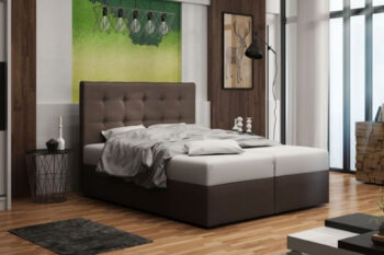 Štýlová a elegantná posteľ BONEMI je v modernom prevedení. Patrí medzi postele typu BOXSPRING. Výrazným dizajnovým prvkom je jej čelo, ktoré tiež ochráni vašu stenu pred oderom.Posteľ je čalúnená. Použitá je látka COSMIC 800.  Súčasťou postele je kvalitný bonellový matrac. Pre väčší komfort si môžete dokúpiť praktický vrchný krycí matrac TOPPER (viď. doporučené produkty).Disponuje veľkým úložným priestorom, ktorý je vhodný na uloženie perín, obliečok a podobne.Rozmery (š,v,h): 183 x 101 x 217 cm.  Výška čela postele: 101 cm. Výška spacej plochy: 42 cm. Matrac o výške 18 cm. Spacia plocha: 180 x 200 cm.V našej ponuke nájdete aj ďalšie prevedenia a rozmery manželských postelí BONEMI 1.Dodávame v demontovanom stave.