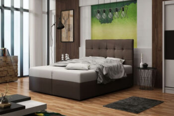 Štýlová a elegantná posteľ BONEMI je v modernom prevedení. Patrí medzi postele typu BOXSPRING. Výrazným dizajnovým prvkom je jej čelo, ktoré tiež ochráni vašu stenu pred oderom.Posteľ je čalúnená. Použitá je látka COSMIC 800.  Súčasťou postele je kvalitný bonellový matrac. Pre väčší komfort si môžete dokúpiť praktický vrchný krycí matrac TOPPER (viď. doporučené produkty).Disponuje veľkým úložným priestorom, ktorý je vhodný na uloženie perín, obliečok a podobne.Rozmery (š,v,h): 143 x 101 x 217 cm.  Výška čela postele: 101 cm. Výška spacej plochy: 42 cm. Matrac o výške 18 cm. Spacia plocha: 140 x 200 cm.V našej ponuke nájdete aj ďalšie prevedenia a rozmery manželských postelí BONEMI.Dodávame v demontovanom stave.