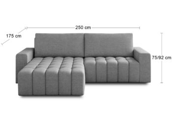 Nadčasovosť rohovej sedačky s rozkladom a úložným priestorom BONTA L premení Vašu obývačku na dokonalý priestor s originálnym dizajnom. Sedačka je menších rozmerov (ŠxHxV): 250x175x75 cm, takže krásne vynikne v menšom priestore, no svoju úlohu stopercentne splní aj v priestrannejších miestnostiach.…