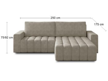 Nadčasovosť rohovej sedačky s rozkladom a úložným priestorom BONTA P premení Vašu obývačku na dokonalý priestor s originálnym dizajnom. Sedačka je menších rozmerov (ŠxHxV): 250x175x75 cm, takže krásne vynikne v menšom priestore, no svoju úlohu stopercentne splní aj v priestrannejších miestnostiach.…