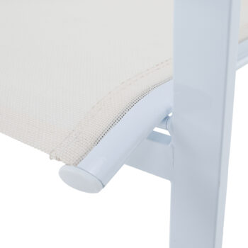 KONDELA Bonto záhradná stolička biela / dub – Obrázok 11