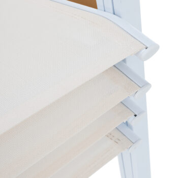 KONDELA Bonto záhradná stolička biela / dub – Obrázok 5