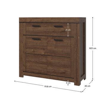 Dvojdverová komoda so zásuvkou Boras 2D1S v elegantnom prevedení dub hnedý je ideálnym riešením pre tých, ktorí hľadajú praktický a moderný nábytok do interiéru. Táto komoda od značky KONDELA ponúka dostatok úložného priestoru vďaka dvom dverám a jednej zásuvke, čo ju robí…