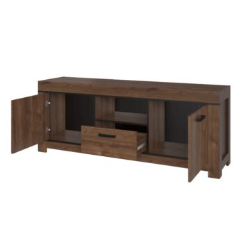 TV stolík Boras 2D1S v elegantnom prevedení dub hnedý je ideálnym riešením pre moderné interiéry. Tento kus nábytku od značky KONDELA ponúka nielen praktickosť, ale aj štýlový vzhľad, ktorý sa hodí do každej obývačky.
