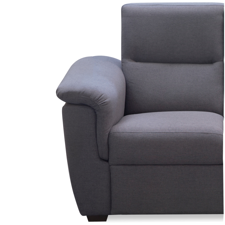 KONDELA Born 1 1B L jednosed sivá Luxus a elegancia, to sú hlavné prednosti celočalúnenej sedacej súpravy BORN. Born sa narodila pre to, aby Vám slúžila. Zhotovená je z kvalitného materiálu látky Cablo v nesmrteľnej sivej farbe. Výplň sedacej časti tvorí pružina, ktorá sa postará o komfortné sedenie. Využite možnosť vyskladania si…