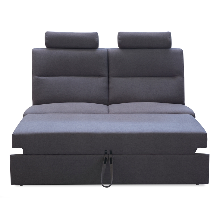 KONDELA Born 3 BB ZF dvojsedačka sivá Luxus a elegancia, to sú hlavné prednosti celočalúnenej sedacej súpravy BORN. Born sa narodila pre to, aby Vám slúžila. Zhotovená je z kvalitného materiálu látky Cablo v nesmrteľnej sivej farbe. Výplň sedacej časti tvorí pružina, ktorá sa postará o komfortné sedenie. Využite možnosť vyskladania si…