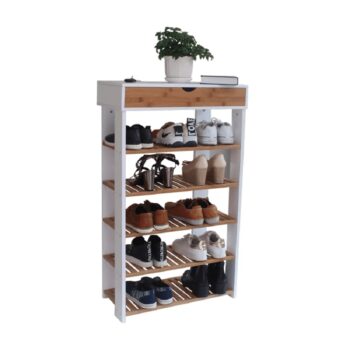 Urobte koniec s rozhádzanými topánkami vo Vašej domácnosti s botníkom NUGET TYP 2. Rozmery botníka sú (ŠxHxV): 60x29x101 cm. Vyrobený je z masívneho borovicového dreva v kombinácii s MDF (drevovláknitá doska). Farebné prevedenie v bielej a prírodnej spolu krásne ladí. Ponúka bohatý úložný…