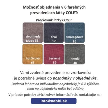 Krásna a pohodlná boxspringová manželská posteľ FERATA Vám dopraje pohodlný a ničím nerušený spánok. Nakoľko postele typu Boxspring zabezpečia svojou konštrukciou oveľa lepší spánok ako tie, ktoré poznáte doteraz. Rozmery postele sú (ŠxHxV): 140x215x90 cm, pričom plocha na spanie má (ŠxD):…