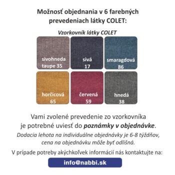 Krásna a pohodlná boxspringová manželská posteľ FERATA Vám dopraje pohodlný a ničím nerušený spánok. Nakoľko postele typu Boxspring zabezpečia svojou konštrukciou oveľa lepší spánok ako tie, ktoré poznáte doteraz. Rozmery postele sú (ŠxHxV): 180x215x90 cm, pričom plocha na spanie má (ŠxD):…