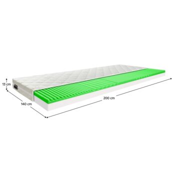 KONDELA Bravo obojstranný penový matrac 140x200 cm biela – Obrázok 3