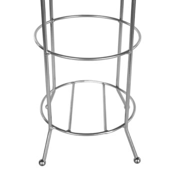 Predstavujeme vám kovový stojan na toaletný papier Brizo v elegantnej striebornej farbe, ktorý je ideálnym doplnkom pre váš interiér. Tento moderný stojan je navrhnutý tak, aby spĺňal nielen praktické, ale aj estetické požiadavky vašej kúpeľne.