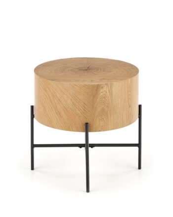 S dávkou štýlu a elegancie k Vám prichádza okrúhly konferenčný stolík BROOKLYN S. Vyrobený je z kombinácie dyhovanej MDF a ocele s práškovým nástrekom. Vrchnú dosku stola v prevedení dub prírodný dokonale dopĺňa stabilná konštrukcia čiernej farby. Rozmery stola sú (ŠxHxV): 45x45x45 cm. Dodávaný je…