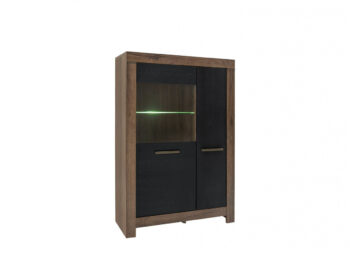 BLACK RED WHITE Balin REG1D1W vitrína s osvetlením dub monastery / dub čierny – Obrázok 2