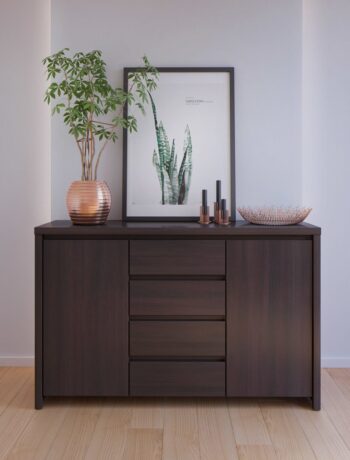 BLACK RED WHITE Kaspian KOM2D4S komoda wenge – Obrázok 3