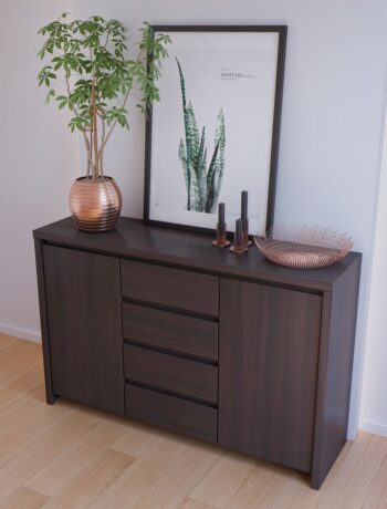BLACK RED WHITE Kaspian KOM2D4S komoda wenge – Obrázok 4