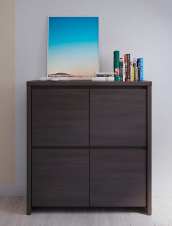 BLACK RED WHITE Kaspian KOM4D komoda wenge – Obrázok 2