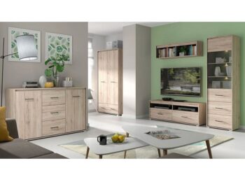 BLACK RED WHITE Ronse SZU úložný priestor k posteli dub san remo svetlý / sivý wolfram – Obrázok 3