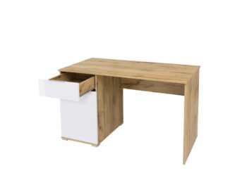 BLACK RED WHITE Zele BIU/120 pc stôl dub wotan / biely lesk - Image 4