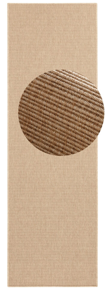 BT Carpet, Behúň Nature 103532 Beige – na von aj na doma, 80x450, béžová, chodba / predsieň