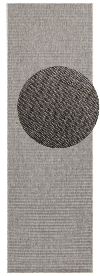 BT Carpet, Behúň Nature 103533 Silver Grey – na von aj na doma, 80x250, šedá, chodba / predsieň