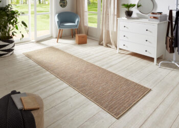 BT Carpet, Behúň Nature 104264 Grey / Gold – na von aj na doma, 80x500, béžová, chodba / predsieň