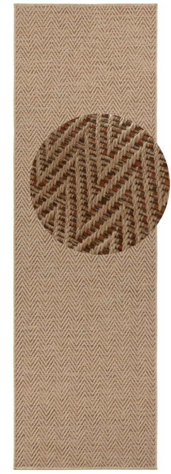 BT Carpet, Behúň Nature 104267 Beige / Terra – na von aj na doma, 80x450, oranžová, chodba / predsieň
