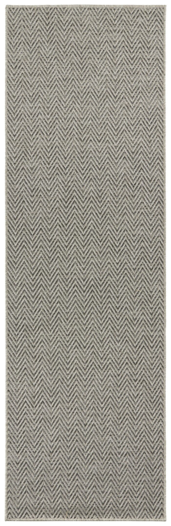 BT Carpet, Behúň Nature 104269 Grey / Anthracite – na von aj na doma, 80x150, šedá, chodba / predsieň
