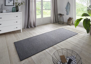 BT Carpet, Kusový koberec Bouclé 104435 Anthracite, 67x400, šedá, chodba / predsieň