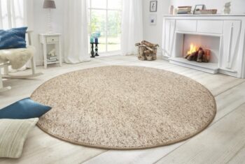 BT Carpet, Kusový koberec Wolly 102842 kruh, 133x133 (priemer) kruh, béžová, obývacia izba