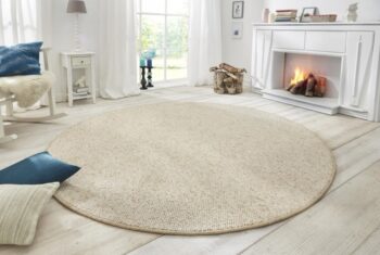 BT Carpet, Kusový koberec Wolly 102843 kruh, 200x200 (priemer) kruh, biela, obývacia izba