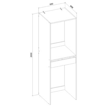 Stavte na funkčnosť, praktickosť a eleganciu s praktickou práčovňou BULITON. Vyrobená je v sviežej bielej farbe, ktorá jej dodáva jas a čistotu, ktorá je v kúpeľniach veľmi žiadaná a pôsobí uprataným a čistým dojmom. Vyrobená je z kvalitnej drevotrieskovej dosky s hrúbkou 16 mm, ktorá je pre…