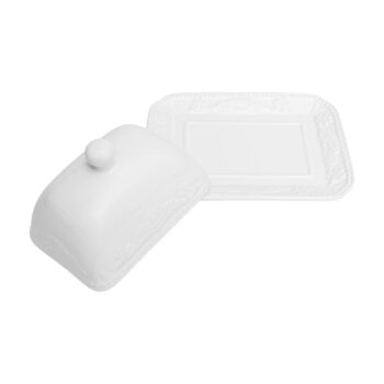 Dóza na maslo Butter Home v elegantnom bielom lesku je ideálnym doplnkom pre každú modernú kuchyňu. Táto maselnička od značky KONDELA je vyrobená z kvalitnej dolomitovej keramiky, ktorá zaručuje dlhú životnosť a odolnosť voči poškodeniu. S rozmermi 18,5 cm na…
