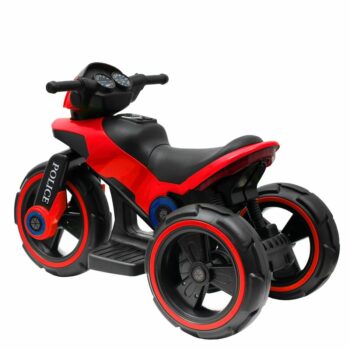 Baby Mix Detská elektrická motorka Police červená, 100 x 50 x 61 cm