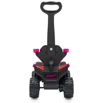 Baby Mix Detská elektrická odrážedlo s vodiacoutyčou Ruggy, ružová