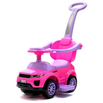 Baby Mix Detská hrací odrážedlo s vodící tyčí SUV3v1, růžová