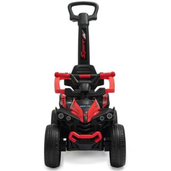 Baby Mix Detská odrážadlo s vodiacou tyčou MegaPrime EVA, červená