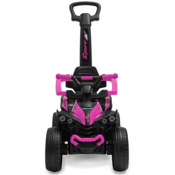 Baby Mix Detská odrážadlo s vodiacou tyčou MegaPrime EVA, ružová